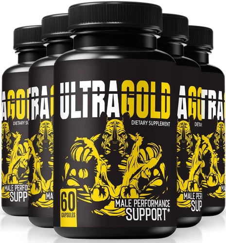 (5 Pack) Ultra Gold Pills Extreme Booster for Men, Advanced Male Formula