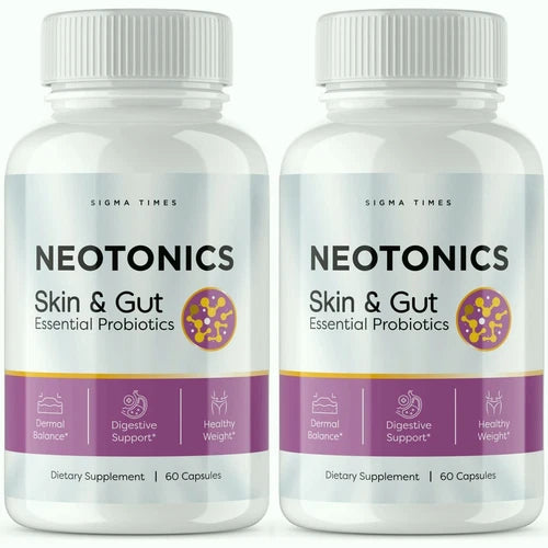 (2 Pack) Neotonics Skin & Gut, Neotonics Skin Gut Probiotics, Neptonics Reviews