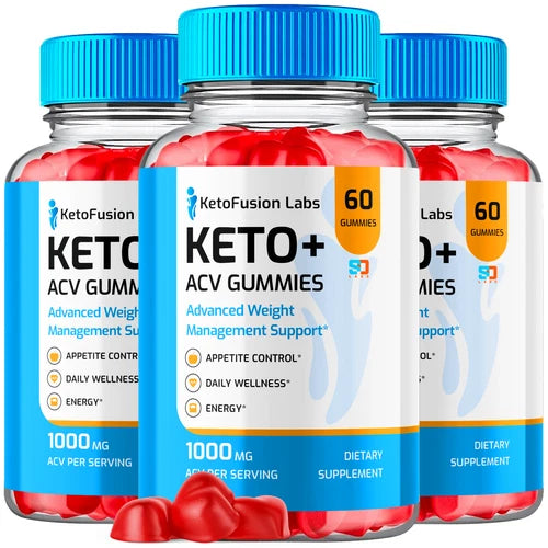 KetoFusion Labs Keto+ACV Gummies for Weight Management and Energy (3 Pack)