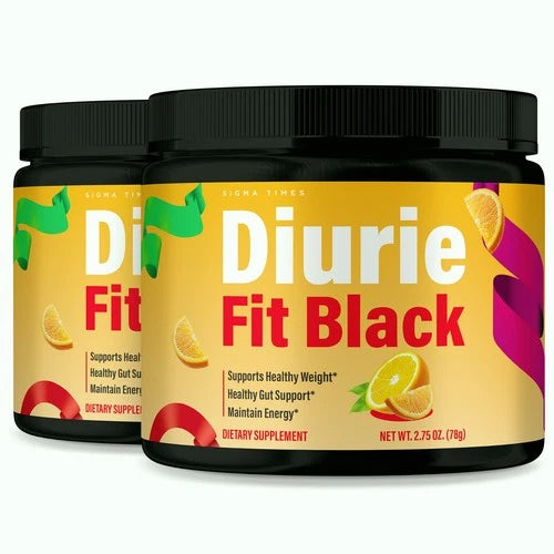 (2 Pack) Diurie Fit Black Powder - Original Formula for Natural Weight Loss