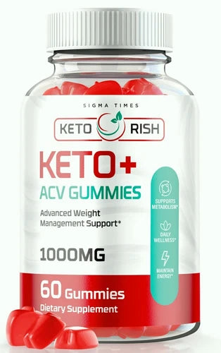 Keto Rish Advanced Keto + ACV Gummies for Weight Loss and Fat Burning 60ct
