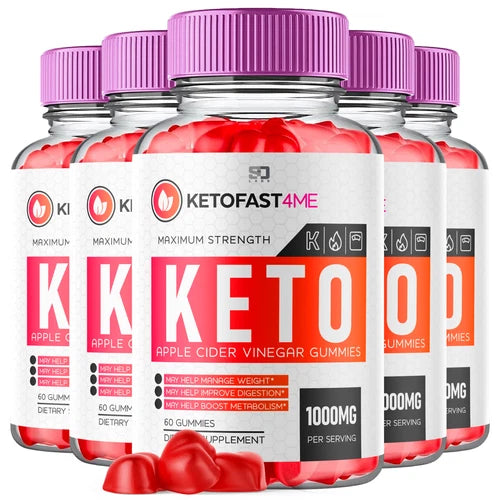 (5 Pack) KetoFast 4 Me Gummies, Keto Fast 4 Me ACV Weight Loss (300 Gummies)