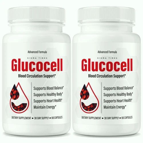 (2 Pack) Glucocell Capsules, Gluco Cell Advanced Blood Health Support Formula