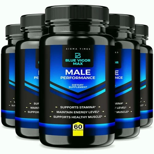 (5 Pack) Blue Vigor Max Pills for Men, Advanced Pills for Male Performance