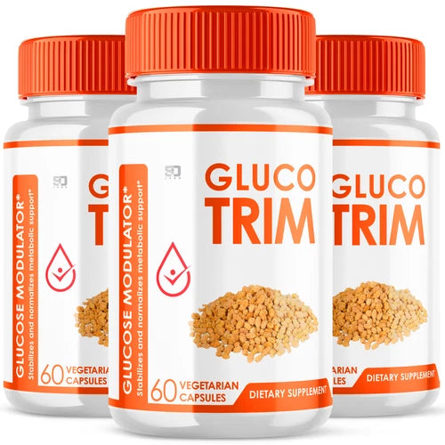 (3 Pack) Glcuo Trim Glucose Modulator, GlucoTrim Blood Sugar Pill (180 Capsules)