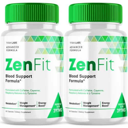 (2 Pack) Zenfit Blood Support Formula, Zen Fit Weight Loss Pills (120 Capsules)