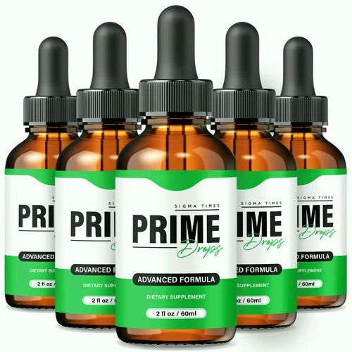 (5 Pack) Prime Drops for Men, Advanced Support for Overall Male Health