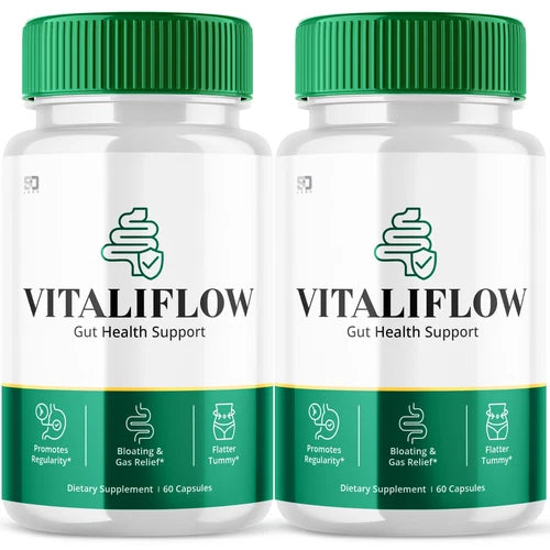 Vitaliflow Probiotic Gut Health Formula Enhance Digestive Function (2 Pack)