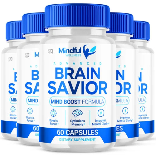 Mindful Wellnes Brain Savior Nootropic, Brain Booster for Memory & Focus 5 Pack