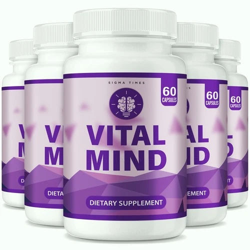 (5 pack) Vital Mind Capsules - VitalMind Brain and Cognitive Support Formula