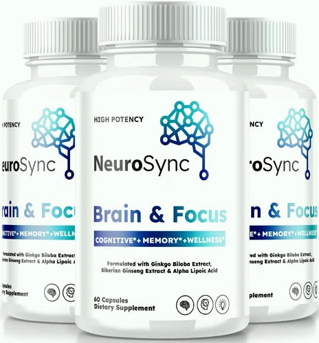 (3 Pack) Neurosync Brain & Focus Cognitive Pills to Improve Memory & Brain Fog
