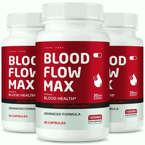 (3 Pack) Blood Flow Max Advanced Blood Support Formula for Healthy Circulation
