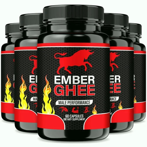 (5 Pack) Ember Ghee ed Pills for Men, EmberGhee Advanced Male Health Capsules