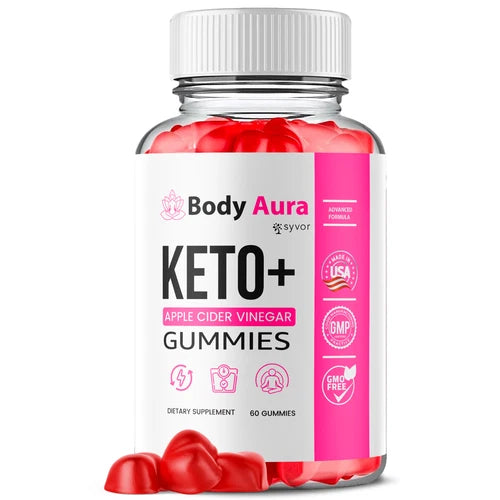 (1 Pack) Body Aura Keto ACV Gummys 1000MG Advanced Formula Vitamin 60 Gummies