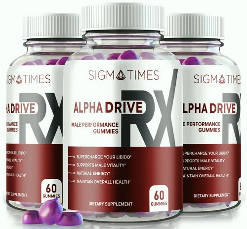 (3 Pack) Alpha Drive RX Male Health Gummies to Boost Energy and Performance