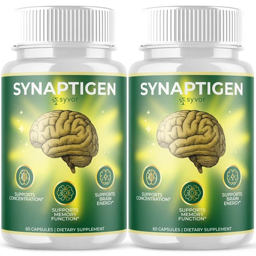 (2 Pack) Synaptigen Nootropic All Natural Formula Brain Supplement 120 Capsules