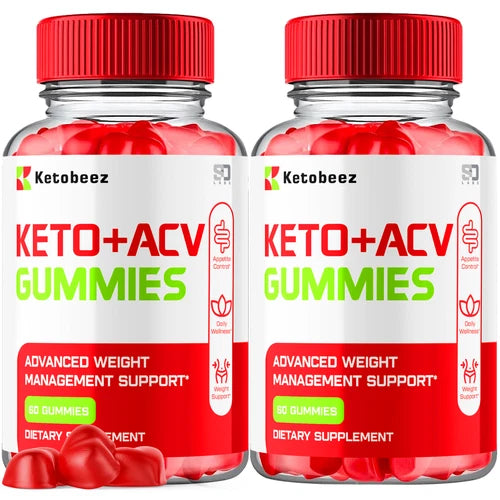 (2 Pack) Ketobeez Keto Gummies, Keto Beez ACV Gummies Weight Loss (120 Gummies)