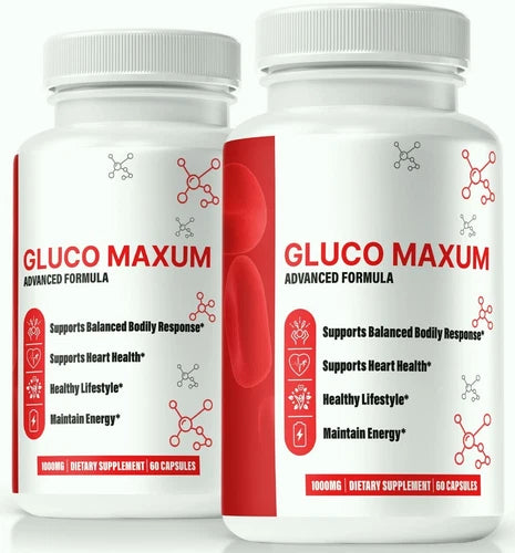 (2 Pack) Gluco Maxum Pills, Gluco Maxum for Healthy Blood Levels & Circulation