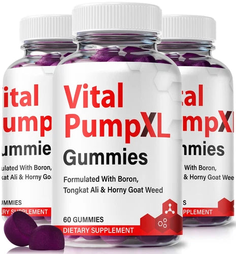 (3 Pack) Vital Pump XL Gummy For Men to Boost Stamina, Energy & Performance