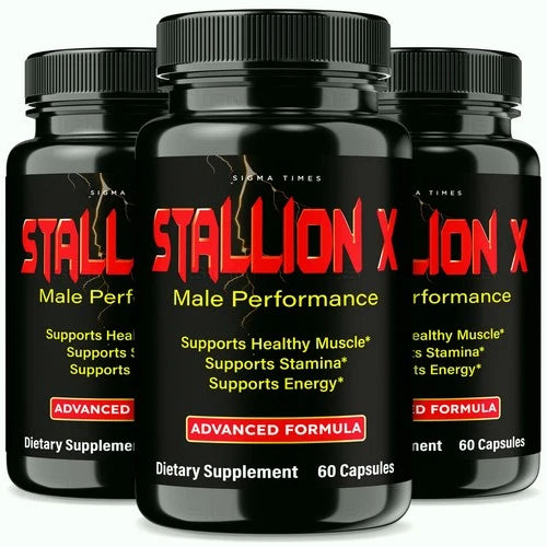 (3 Pack) Stallion X for Men,  StallionX Male Performance Support