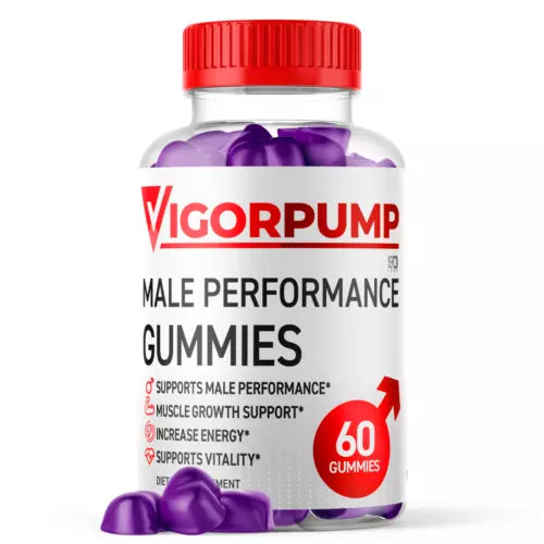 (1 Pack) Vigor Pump Gummies for Men Advanced Drive and Energy Support 60 Gums