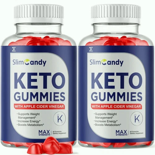 (2 Pack) Slim Candy Keto ACV Gummies, Apple Cider Vinegar Gummies (120 Gummies)
