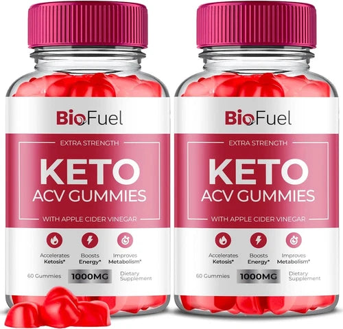 (2 Pack) Biofuel Keto Gummies, Bio Fuel Keto ACV  Weight Loss (120 Gummies)