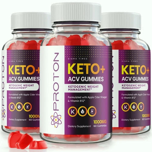 (3 Pack) Proton Keto + ACV Gummies for Aiding Weight Management and Fat Loss