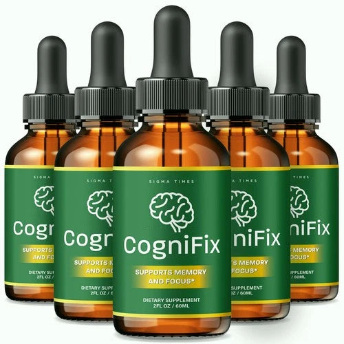 (5 Pack) CogniFix – Natural Liquid Drops Brain Formula for Advanced Memory