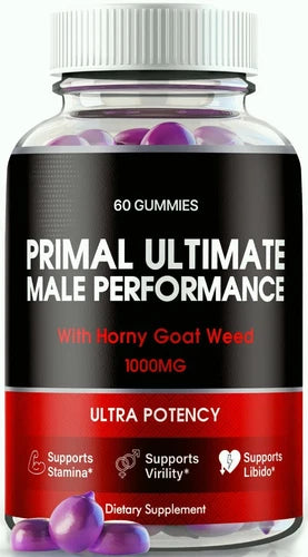 Primal Ultimate Male Performance Gummies, Enhancement Gummy for Men 60ct