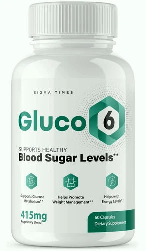 (1 Bottle)  Gluco6 Blood Sugar Supplement, Gluco 6 Capsules