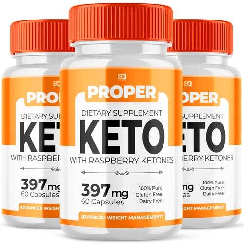 (3 Pack) Proper Keto Pills, Proper Keto Weight Loss Support (180 Capsules)