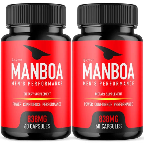 (2 Pack) Manboa Pills for Men Advanced Formula Vitamin Supplement 120 Capsules