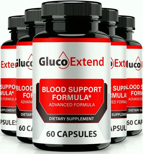 (5 PK) Gluco Extend Blood Support Pills, GlucoExtend for Blood Sugar & Pressure