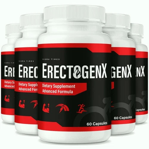 (5 Pack) ErectogenX for Men,  Erectogen X Advanced Male Performance Support