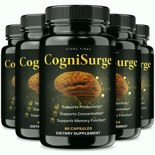 (5 Pack) CogniSurge Capsules - Cogni Surge Brain Supplement for Memory and Focus