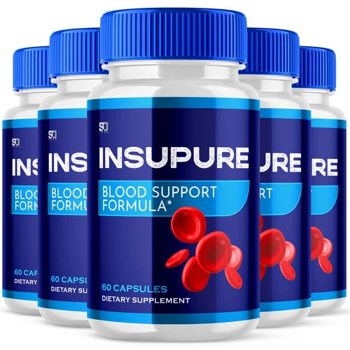 (5 Pack) Insupure Pills - Insupure Blood Sugar Health Support Formula - 300 Caps
