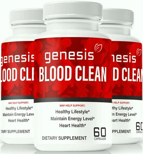 (3 Pack) Genesis Blood Clean Capsules to Support Blood Sugar & Pressure