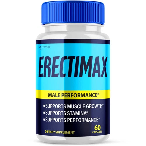 Erectimax Male Pills Advanced Vitality Support Formula Supplement, 60 Capsules