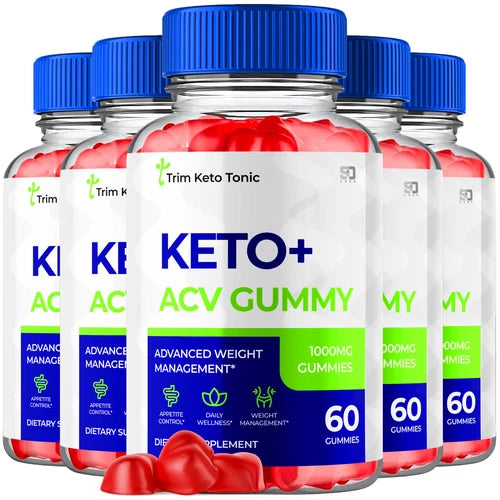(5 Pack) Trim Keto Tonic, Trim Keto Tonic ACV Weight Loss Gummies (300 Gummies)