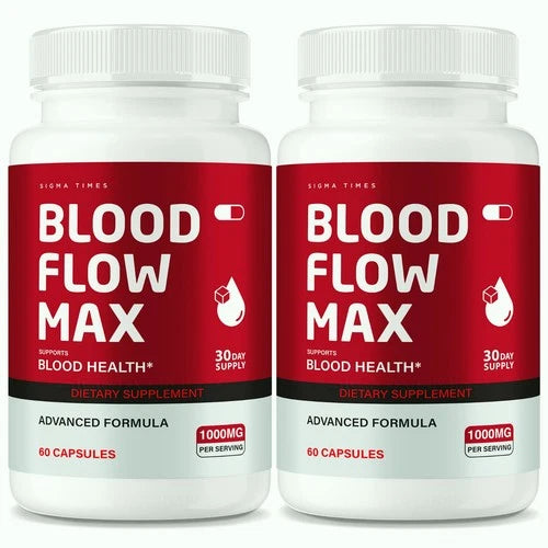 (2 Pack) Blood Flow Max Advanced Blood Support Formula for Healthy Circulation