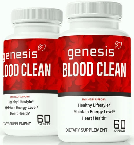 (2 Pack) Genesis Blood Clean Capsules to Support Blood Sugar & Pressure