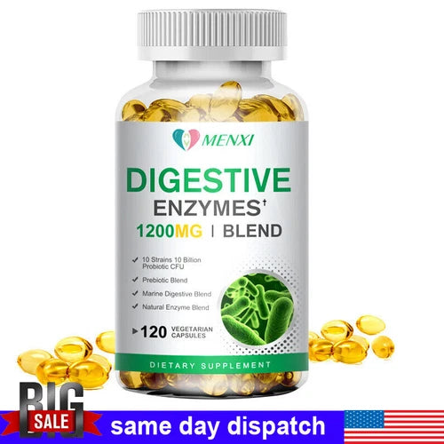 Digestive Enzymes Prebiotic & Probiotics Gas, Constipation & Bloating Relief 120