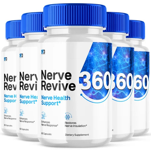 (5 Pack) Nerve Revive 360 - Nerve Health & Cognitive Support Supplement 300ct