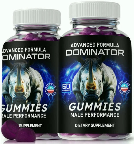 (2 Pack) Dominator Gummies, Enhancement for Men, Advanced Male Health Support