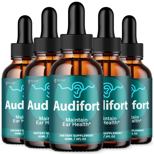 Audifort Ear Health Suppport Drops Natural Formula Hearing Supplement (5 Pack)
