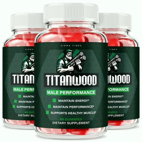 (3 Pack) Titan Wood Male Gummies, TitanWood Performance Gummy for Men