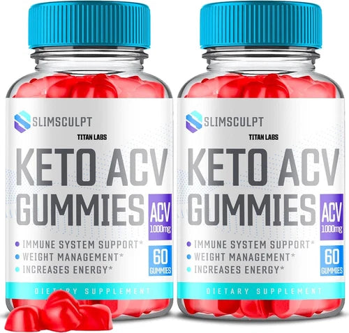 (2 Pack) Slimsculpt Keto Gummies, Slim Sculpt Keto ACV Weight Loss (120 Gummies)