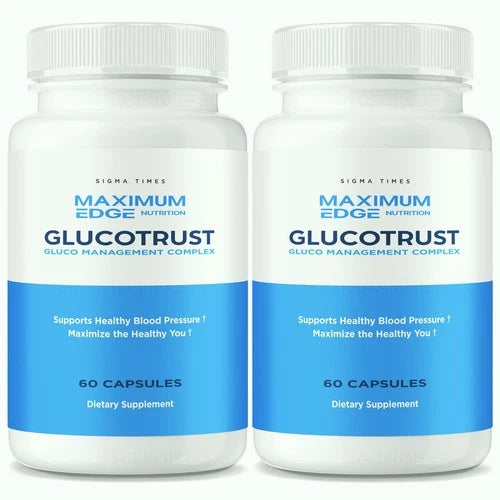 (2 Pack) Glucotrust Capsules, Glucotrust Blood Sugar Supplement Maximum Edge